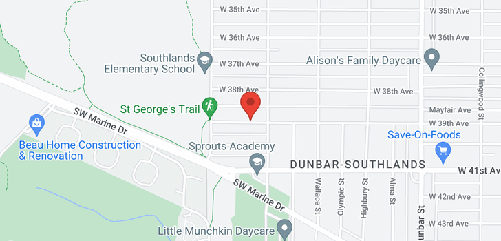 map of 4025 W 39TH AVENUE